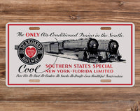Seaboard Air Line RR - Southern States Special - License Plate