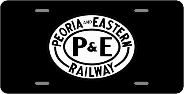 Peoria & Eastern (P&E) License Plate