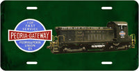Peoria & Pekin Union Railway License Plate