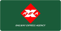 REA Railway Express Agency License Plate