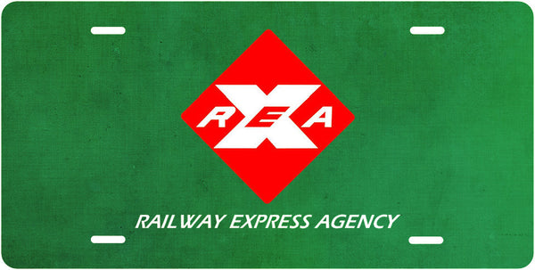 REA Railway Express Agency License Plate