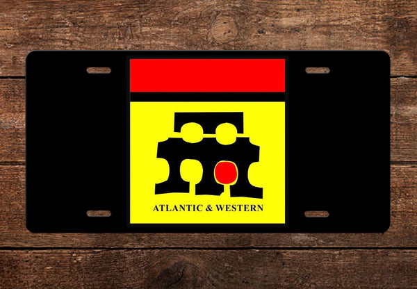 Atlantic & Western Railway License Plate
