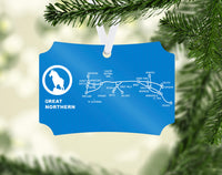 Great Northern RY Map Ornament