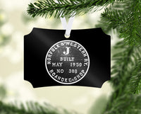 Norfolk & Western (N&W) Class J 611 Builder's Plate Ornament