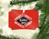 Reading Lines Anthracite Ornament