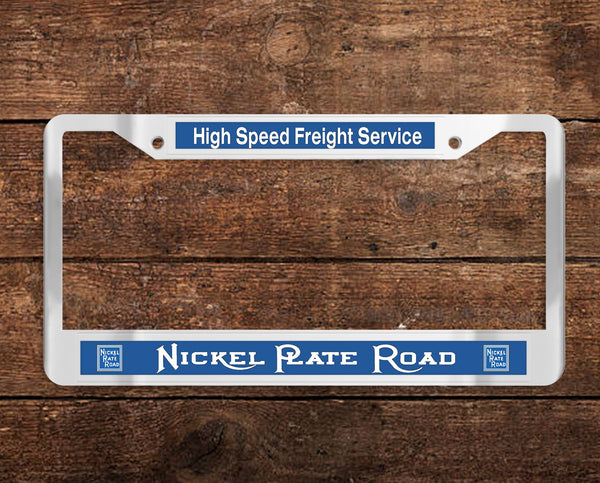 Nickel Plate Road (NKP) High Speed Freight Service Chrome License Plate Frame