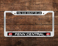 Penn Central (PC) Chrome License Plate Frame