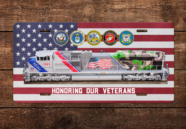 Union Pacific 1943 Honoring Veterans License Plate