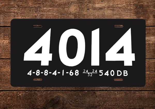 Union Pacific (UP) 4014 "Big Boy" Cab License Plate