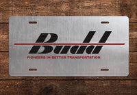 Budd - Pioneers in Better Transportation License Plate
