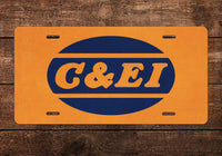Chicago & Eastern Illinois (C&EI) Railroad - License Plate