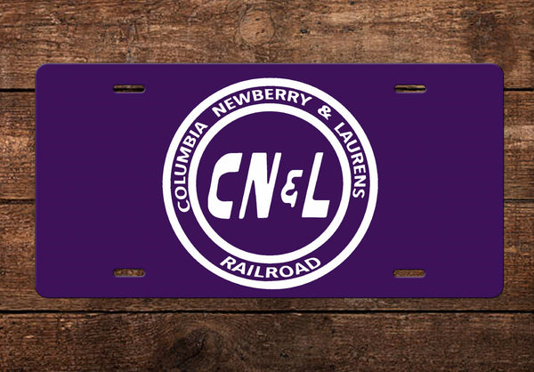 Columbia, Newberry & Laurens (CN&L)(Locomotive Purple) License Plate