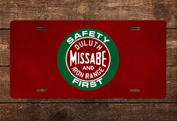 Duluth Missabe & Iron Range Safety First License Plate