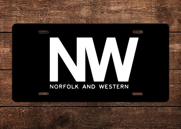 Norfolk & Western (N&W) "NW" License Plate