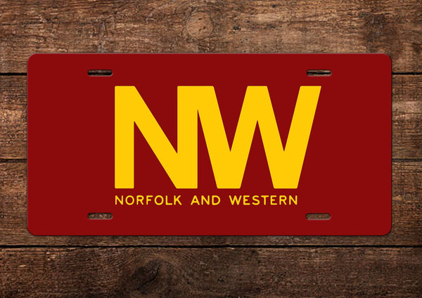 Norfolk & Western (N&W) "NW" License Plate