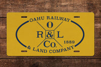 Oahu Railway License Plate