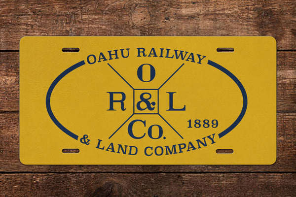 Oahu Railway License Plate