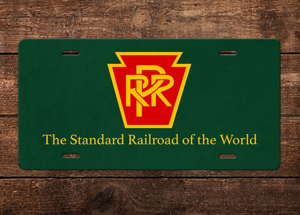 Pennsylvania Railroad (PRR) "Standard Railroad of the World" License Plate