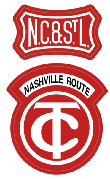 NC& StL "Nashville Route" Vinyl Sticker (Pair)