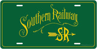 Southern Railway (SOU) Script Logo License Plate