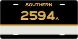Southern Railway (SOU) CAB Number License Plate (Tuxedo Scheme)