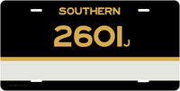 Southern Railway (SOU) CAB Number License Plate (Tuxedo Scheme)