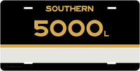 Southern Railway (SOU) CAB Number License Plate (Tuxedo Scheme)