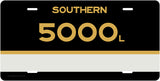 Southern Railway (SOU) CAB Number License Plate (Tuxedo Scheme)