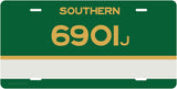 Southern Railway (SOU) CAB Number License Plate (Southern Green/Gold Scheme)