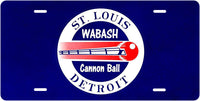 Wabash - Cannon Ball - License Plate