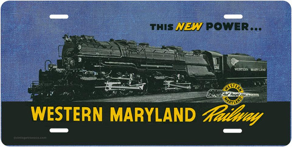 Western Maryland Vintage License Plate